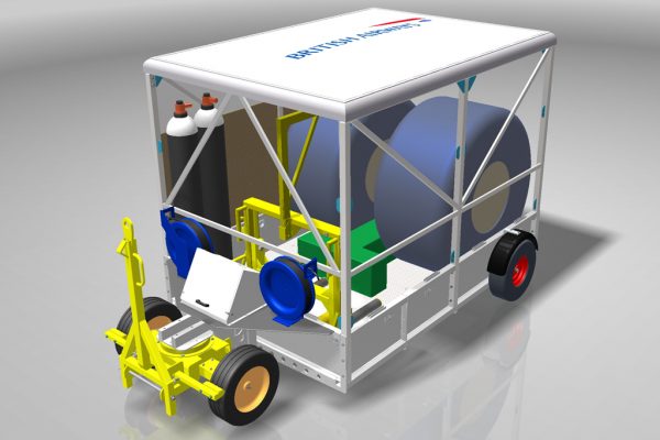 Wheel & Brake Service Trailer (WBST) SMALL with RA rear ramp – on-board Nitrogen