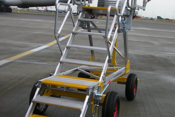 Fixed Height UCAS Lite Under Cowl Access Steps with Flip Up Step 1.8m – 2.3m (towable)