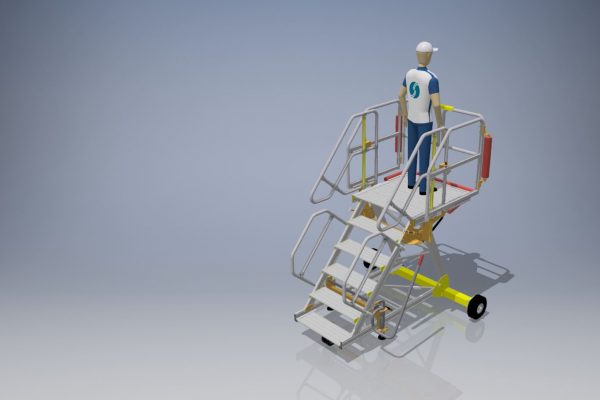 Fixed Height Engineers Maintenance Steps 1.5m