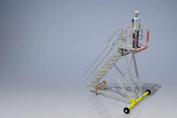 Fixed Height Engineers Maintenance Steps 3.0m