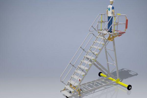 Fixed Height Engineers Maintenance Steps 3.25m L1.0m W1.0m