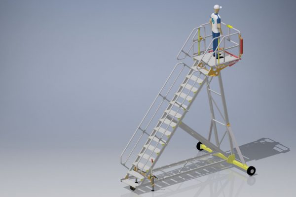 Fixed Height Engineers Maintenance Steps H3.75m L1.0m W1.0m