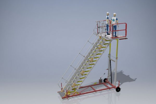 Variable Height PAX Door A320 Platform & Wide Body H2.5m – 4.5m | W2.2m | Sliding side rails